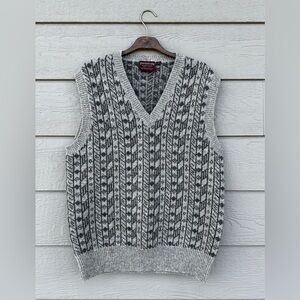 Vintage Chaps Ralph Lauren Wool Sweater Vest Men’s Large Fair Isle Grandpa Core